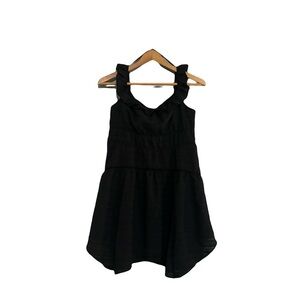 Wild Fable Ruffled Tiered Black Skater Dress size M - NWT